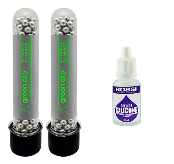 Munição Airsoft Esferas Alumínio 0.30g 400un + Óleo Silicone 0 Munição Airsoft Esferas Alumínio 0.30g 400un + Óleo Silicone 0