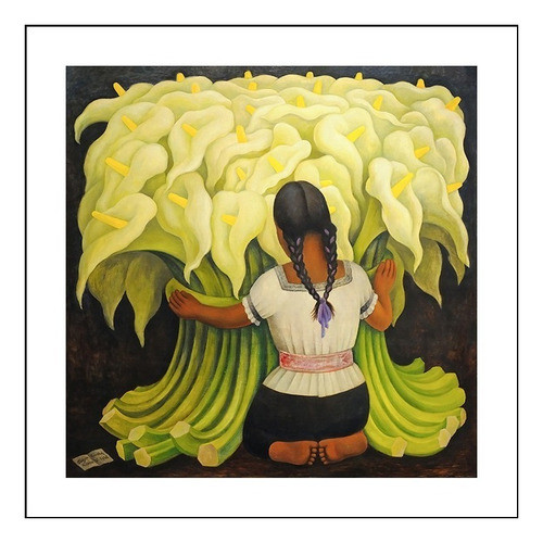 Lamina Fine Art Niña Con Calas Diego Rivera 60x60 0