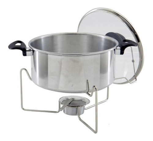 01 Rechaud A Álcool Com Tampa De Vidro 5l 0