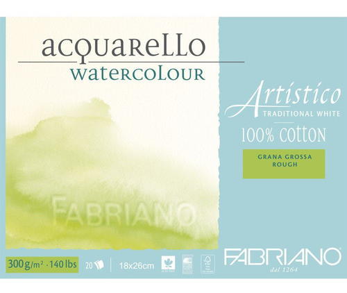 Bloco Artístico Fabriano Gg 300g/m² 18x26cm 20fls º 0