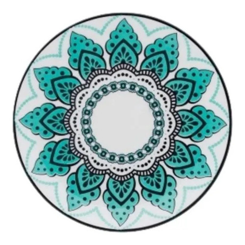 Plato Porcelana Diseño Postre 20cm Made In Brasil Oxfort 0