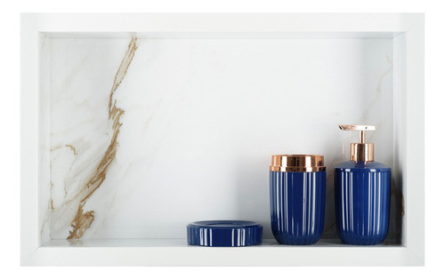 Nicho Em Porcelanato P/ Banheiro  Box Branco 40x30x10 Cm 1