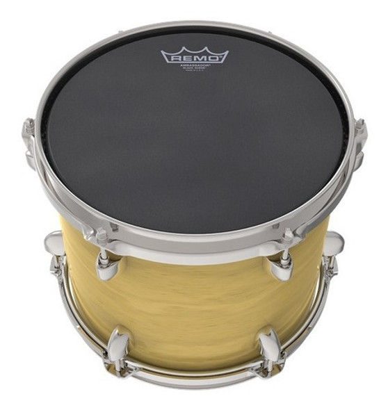 Parche Bateria Remo Usa Ambassador Black Suede - 14 Pulgadas 1