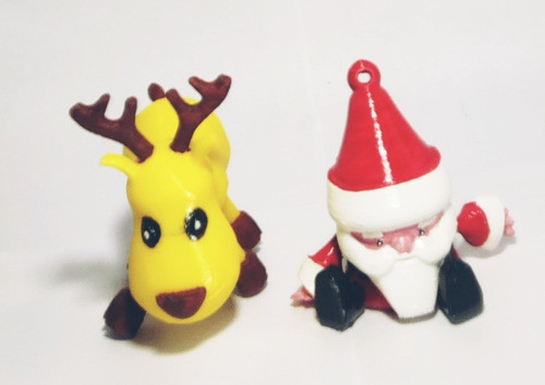 Muñecos Articulados Navideños,pack X 2 1