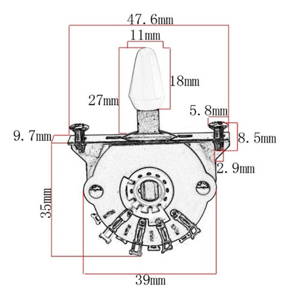 Llave Selectora De 5 Puntos Dimarzio Ep1104 Ep-1104 Nueva 1 Llave Selectora De 5 Puntos Dimarzio Ep1104 Ep-1104 Nueva 1