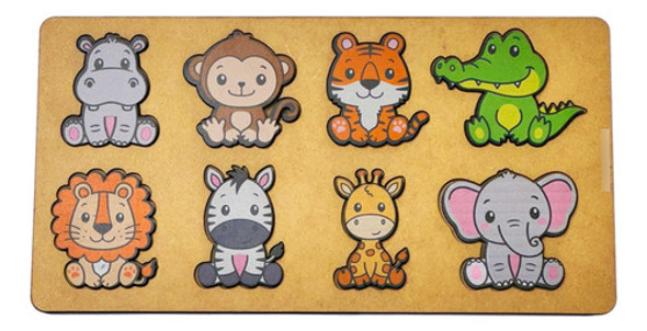 Quebra-cabeça Animais Brinquedo Pedagógico Educativo Criança 0