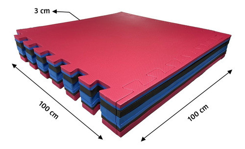 Kit 5 Tatame Encaixar Eva Borracha Multiuso 1x1 30mm 1