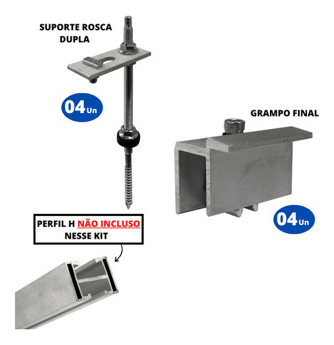 Kit Estrutura Suporte 01 Placa Painel Solar Viga Madeira 1