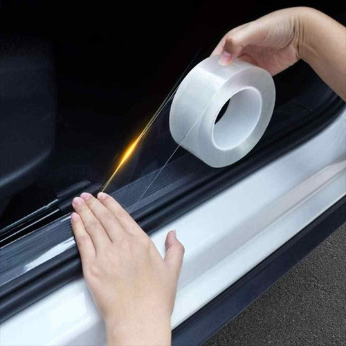 Cinta Goma Transpar. Protector Borde Puerta Auto 3cmx10m C36 1