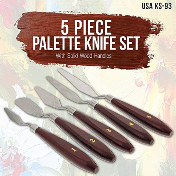 Us Art Supply Juego De Cuchillos Para Paleta De Acero Inoxid 1