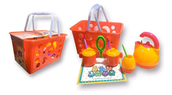 Set Matero De Juguete En Canasta, Mate Yerbero Azucarero Jng 0