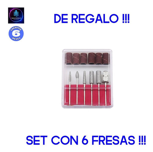 Set Torno Uñas 30000rpm+ Aspirador+ Lampara Uv + Led /4 En 1 1