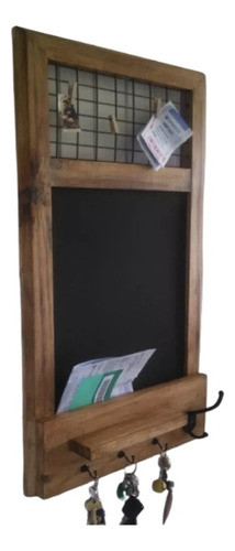 Pizarra Perchero Organizador Llaves Cocina Deco 0
