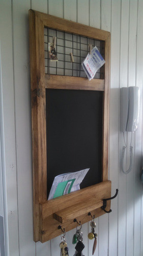 Pizarra Perchero Organizador Llaves Cocina Deco 1