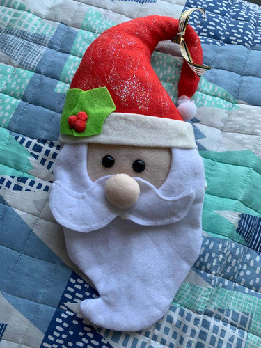 Adorno Navideño Cara Papa Noel 0