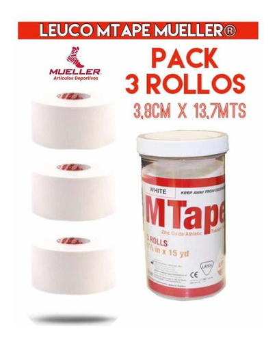 Leuco Mueller 3,7cm Pack 3 Rollos 0