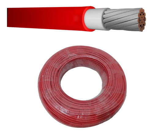 Cabo Solar Fotovoltaico 6mm  10m Vermelho 0