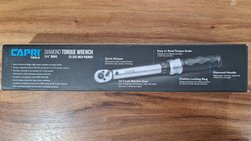 Torquimetro Llave Dinamometrica Encastre 1/4 7-27 Nm Capri 0