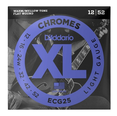 Encordoamento Guitarra 012 Flat Daddario Chromes Ecg25 0