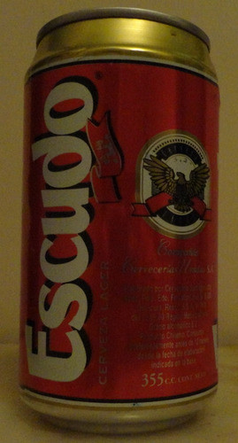 Lata Escudo Lager 355ml Chile Vacía 0