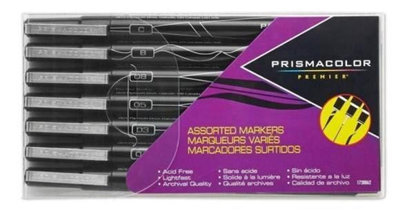 Set 7 Marcadores Prismacolor Premier Negro Universo Binario 0