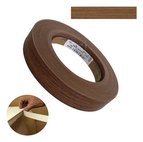 Fita De Borda Pvc Nogueira Caiena 35mm X 20m Proadec 0