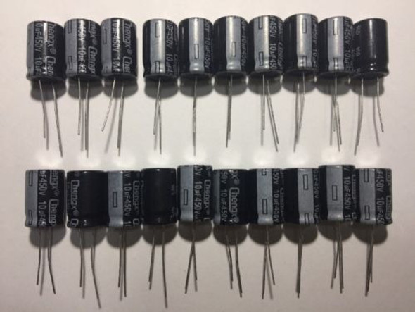 ¿20 Pc 10uf 450v 13 X 20 +-20% + 105? Condensadores Electrol 1