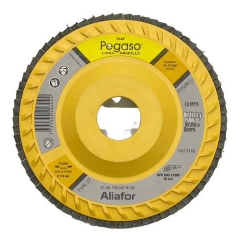 Disco Flap Pegaso 115mm G400 Para Construcción Y Vidrio 0