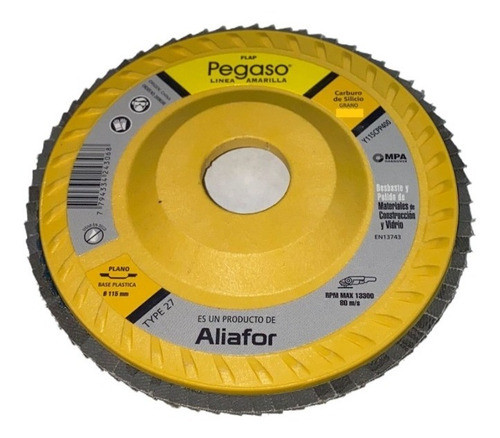 Disco Flap Pegaso 115mm G400 Para Construcción Y Vidrio 1