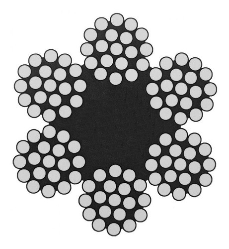 Cable De Acero Galvanizado 4mm 6x19+1 X Metro 1