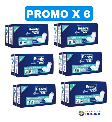 Apositos Ready Capitas M Promo X 6 Unds Incontinencia Leve 0