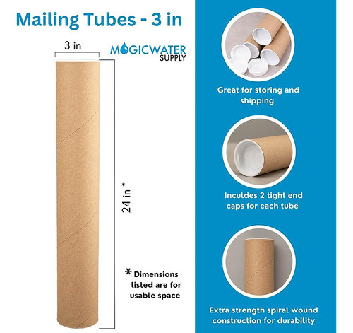 Magicwater Supply 3 Pulgadas X 24 Pulgadas, Tubos De Correo 1