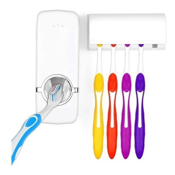 Dispensador Automatico Pasta Dental Y  Porta Cepillo Dientes 1 Dispensador Automatico Pasta Dental Y  Porta Cepillo Dientes 1