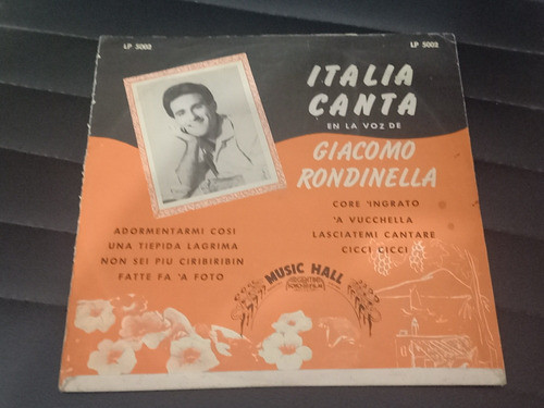 Disco De Vinilo / Italia Canta / Giacomo Rondinella 1
