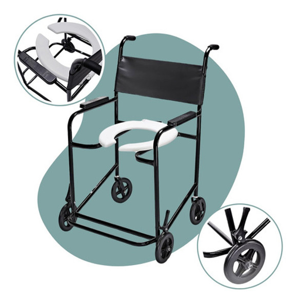 Cadeira Para Banho Higiênica Suporta Até 130kg Idoso 0