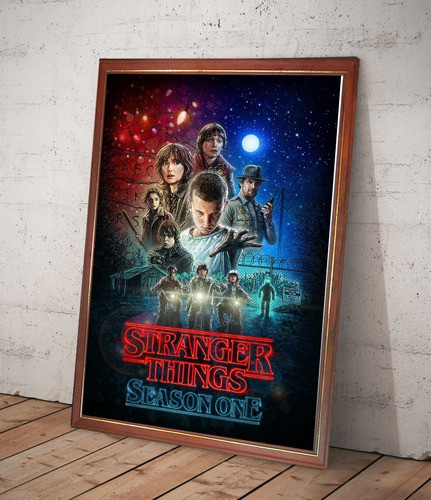 Stranger Things Poster Enmarcado En Cuadro Listo Para Colgar 1