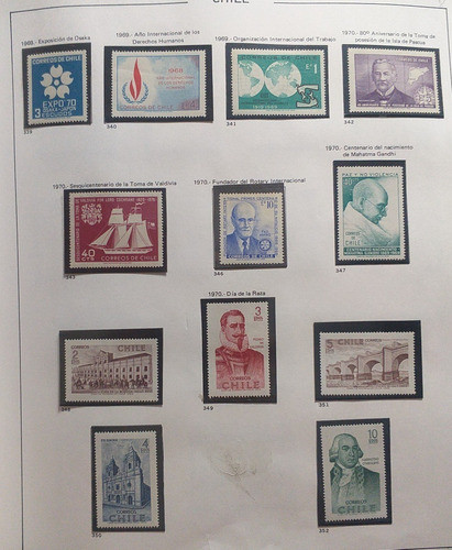 Ch339 Chile Varias Series Completas Años 1969-70 Mint 1
