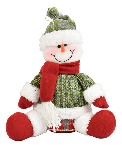 Boneco De Neve Natal Pelúcia Sentado 25cm 0