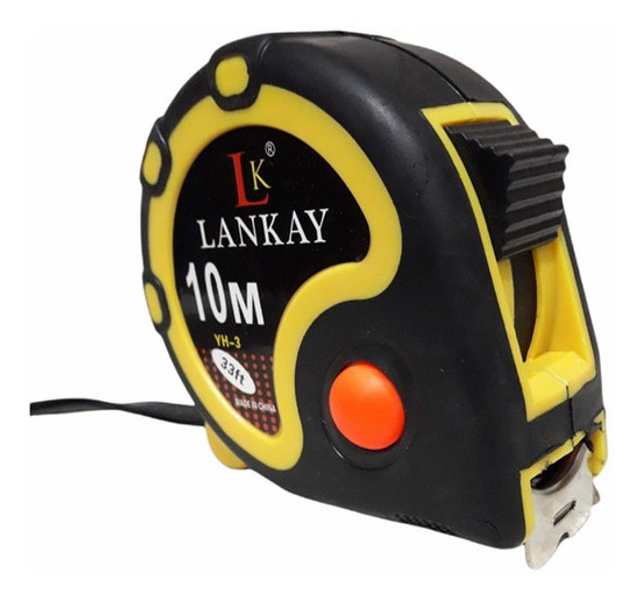 Cinta Metrica Lankay 10 Mts Fleje 25mm Freno Clip Engomada 1