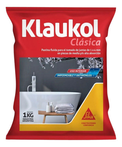 Pastina Klaukol X 1 Kilo Clasica Juntas 1-4 Mm Mercurio 0
