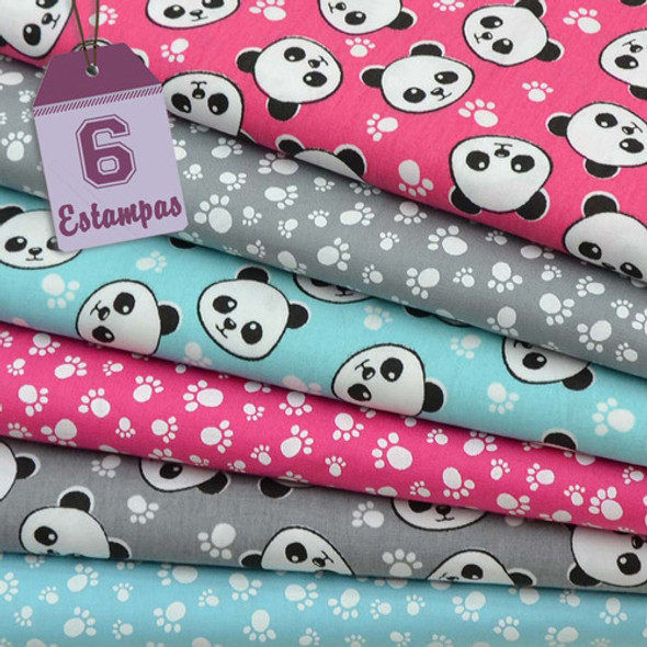 Kit De Tecido Panda (30x70) 6 Estampas 0