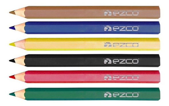 Lapices Ezco Mito Cortos X 6 Colores 1