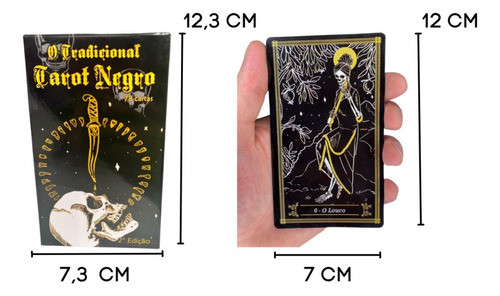 Jogo Cartas Baralho O Grande Tarô Negro 78 Cartas E Manual 1