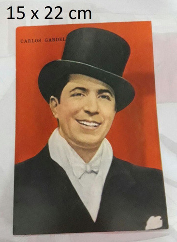 Antigua Lamina Carlos Gardel Con Galera 0