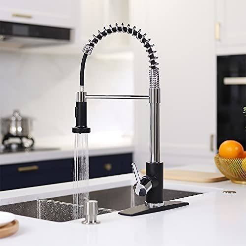 Forious Griferia Para Cocina Negro Y Plateado 1