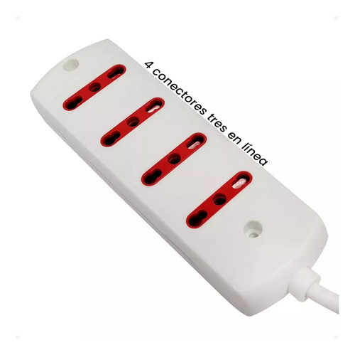 Alargue Zapatilla Modular 4 Salidas 3 En Linea,  3 Metros 1