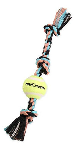 Mammoth Flossy Chews Color 3 Knot Tug W/mini Tennis Ball - P 0