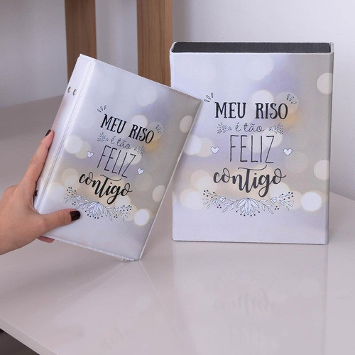 Estojo Imã Álbum Fotográfico 100 Fotos 15x21 Meu Riso Bokeh 1