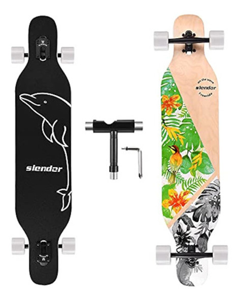 Slendor - Patineta Longboard De Madera De Arce 0