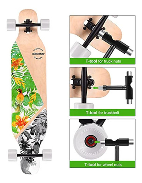 Slendor - Patineta Longboard De Madera De Arce 1